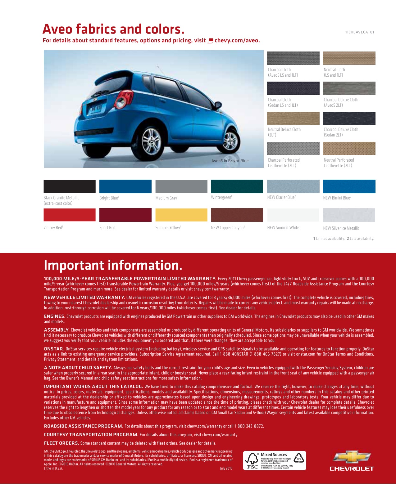 2011 Chevrolet Aveo Brochure